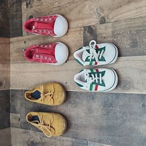 Newborn Shoes Cat Jack Red Slip On Old Navy Mustard Yellow Moccasins Size 6 5